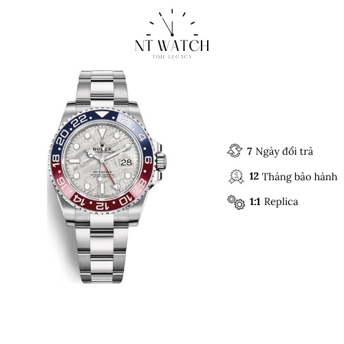 Đồng hồ cơ nam Rolex GMT-Master II 126719BLR0-0002 Replica 1:1 Viền benzel xoay, mặt kính Sapphire, dây thép cao cấp