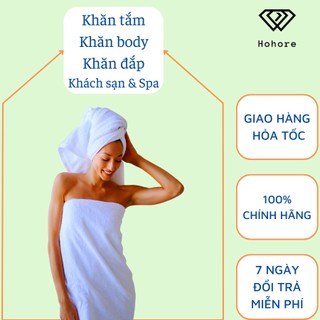 Khăn quấn body, khăn đắp cho Spa, khăn Phong Phú chất liệu cotton 100% kích thước 70cmx140cm-500g khăn dày thấm hút tốt