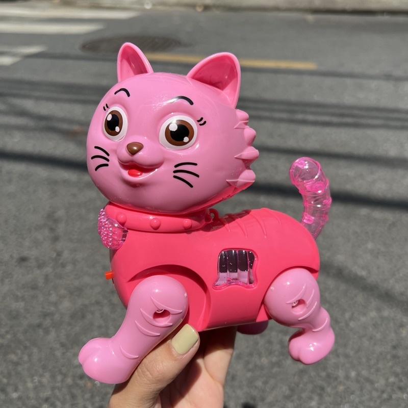 Đồ chơi Robot thú cưng con mèo pin biết đi biết nhảy, biết kêu, vẫy đuôi cho bé tặng PIN AA