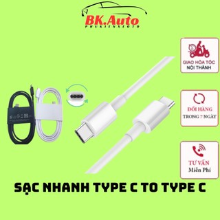 Dây sạc Samsung Type c to Type C 25w cáp sạc nhanh Type c màu đen trắng chính hãng