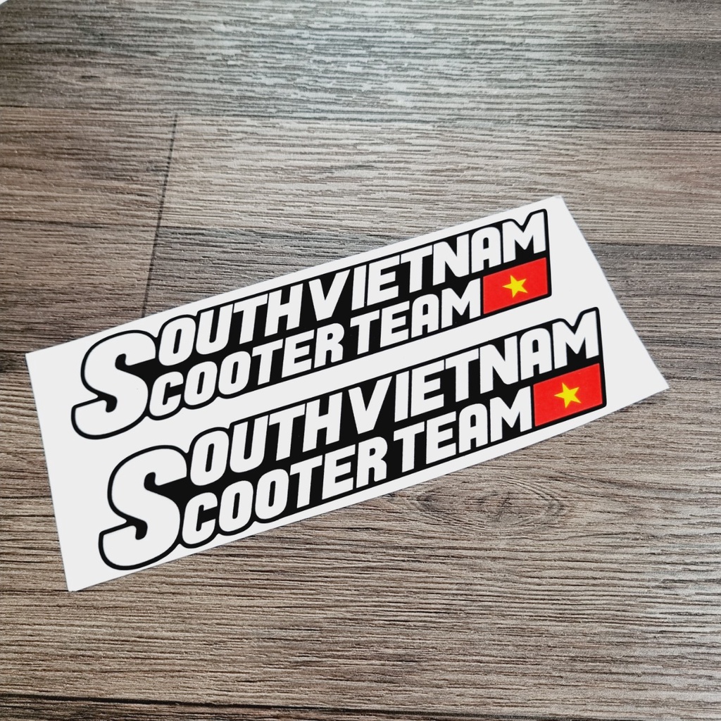BỘ SƯU TẬP TEM CHỮ SCOOTER TEAM SOUTH VIETNAM NHIỀU KÍCH THƯỚC
