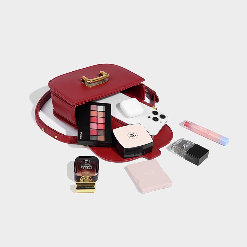 Túi Xách Tay / Đeo Vai Mini Bằng Da Mềm Có Khóa Kéo Thời Trang Cho Nữ HE273