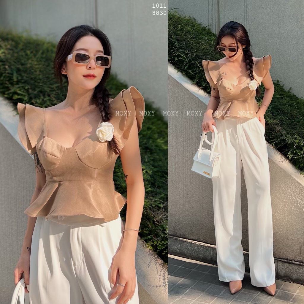 MOST1011-Audrey V-neck Top