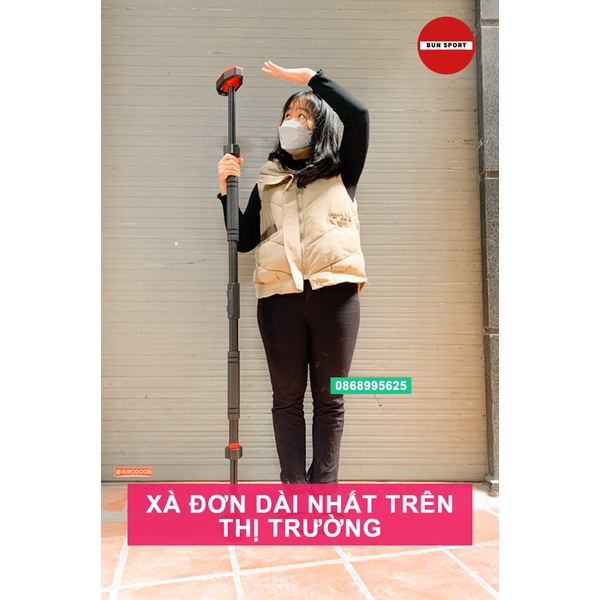 Xà đơn gắn cửa, treo tường bằng thép chịu lực có thước thăng bằng
