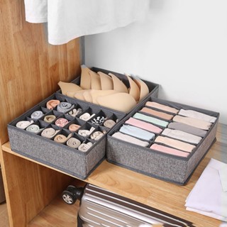 Hộp vải đựng đồ lót khay đựng quần áo tất vớ 6,7,24 ngăn sắp xếp gọn gàng tiết kiệm diện tích KOMOKI