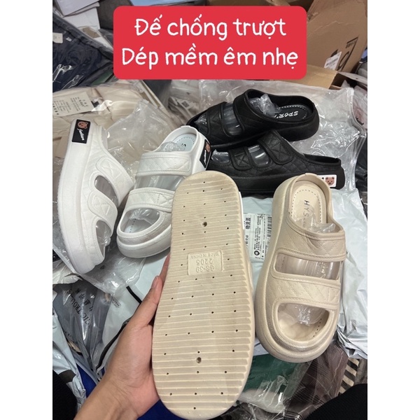 Dép quai ngang 3 màu ôm chân hàng QC Kèm ảnh thật