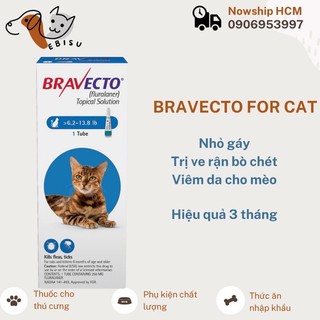 Bravecto nhỏ gáy cho mèo 2.8-6.25kg