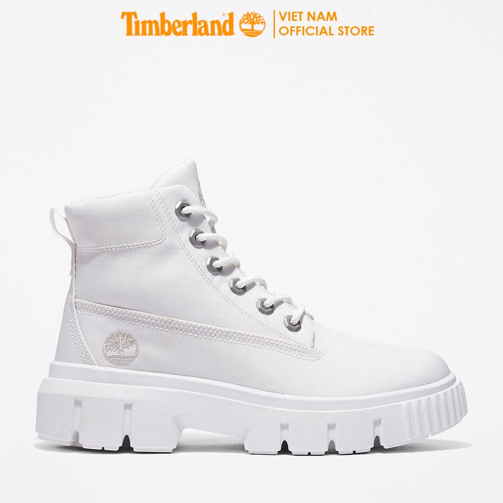 Timberland Giày Boot Nữ Greyfield Fabric Boot Màu Trắng Canvas TB0A2JFQA1