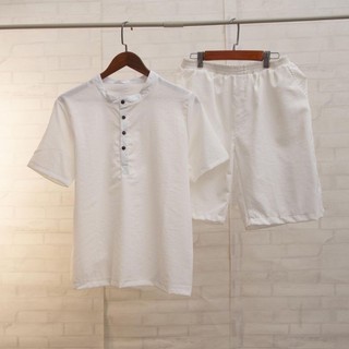 Bộ đũi nam cộc tay, cổ tàu, chất đũi Thái , form chuẩn mặc mát lạnh, nhiều màu lựa chọn