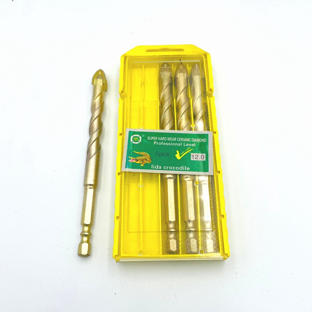 Mũi khoan đa năng 6-8-10-12mm, chân lục giác loại dài 12cm, khoan kính, thủy tinh, khoan gạch men, đá hoa cương