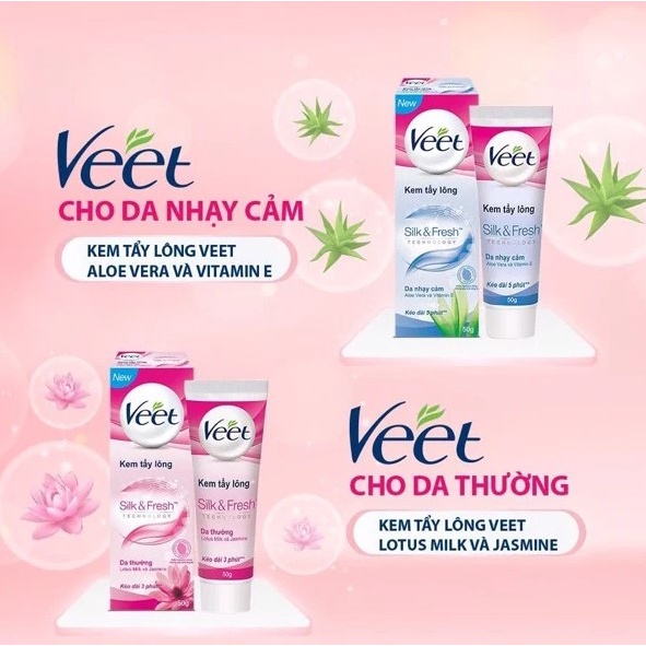 Kem Tẩy Lông Veet Hair Removal Cream 50G