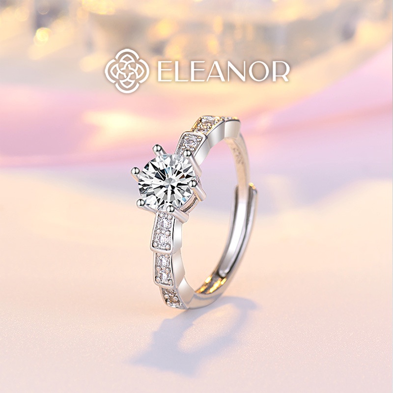 Nhẫn nữ bạc 925 Eleanor Accessories thiết kế nụ đá phong cách sang trọng phụ kiện trang sức 5629