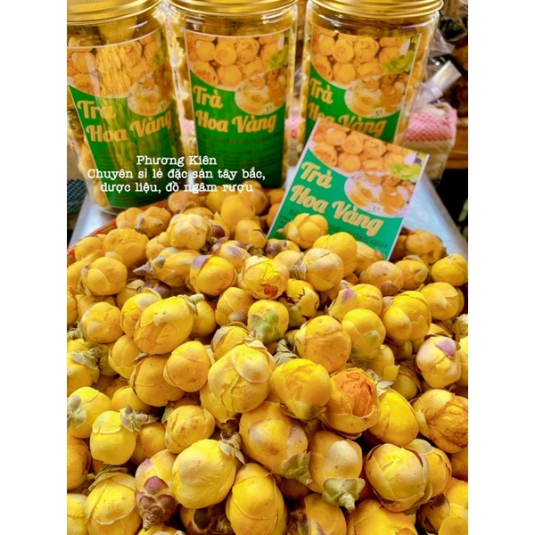 Trà HOA VÀNG sấy lạnh hộp 100G - đặc sản Ba Chẽ Quảng Ninh, kim cương trà