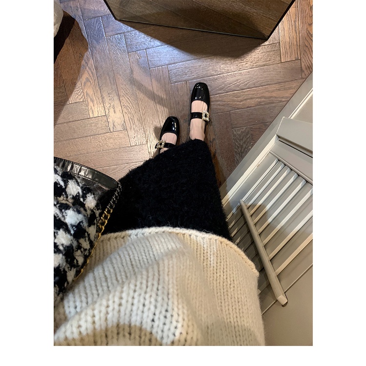 Giày Búp Bê Đế Bằng Phong Cách Mary Jane Cổ Điển Thời Trang Cho Nữ