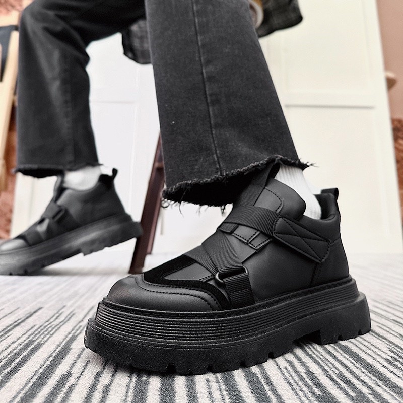 (NEW 2023 trắng+đen) Giày sneaker nam, giày thể thao nam, giày nam đẹp đai thắt chéo dán siêu đẹp POP3226