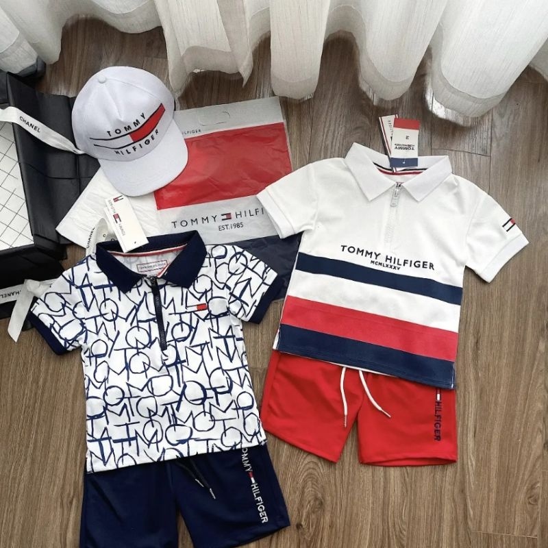 Bộ tomy cổ đức kèm mũ chất cotton cho bé trai