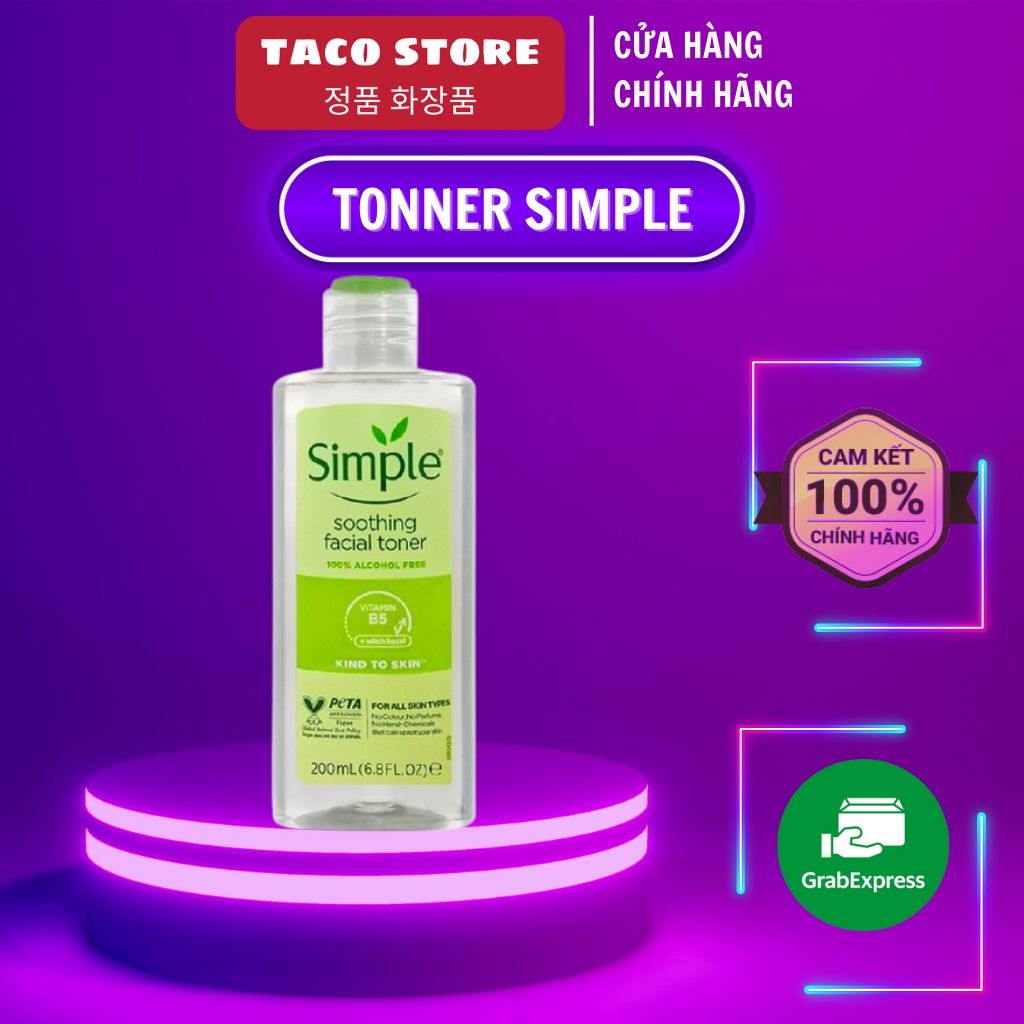 Toner Simple Kind to Skin 200ml mẫu mới update