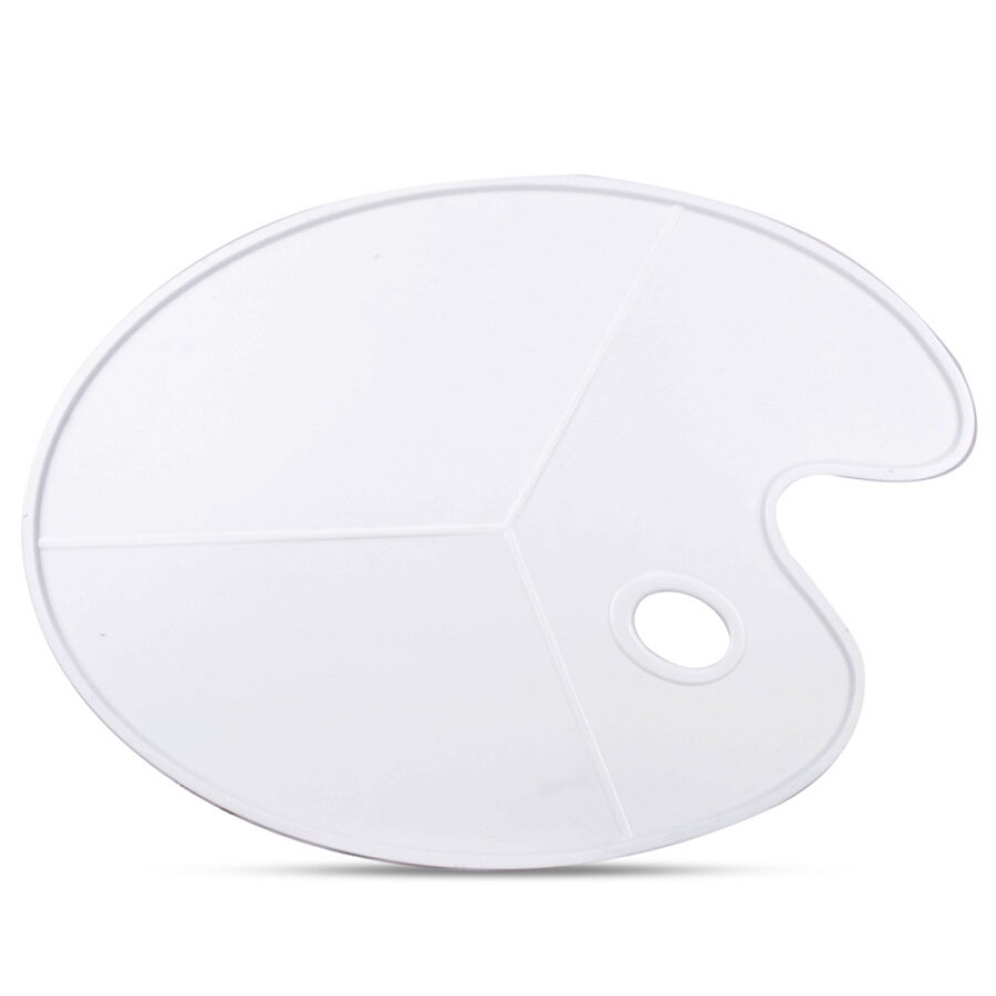 Khay pha màu màu đôi, palette gập có nắp đậy hình chữ nhật, oval