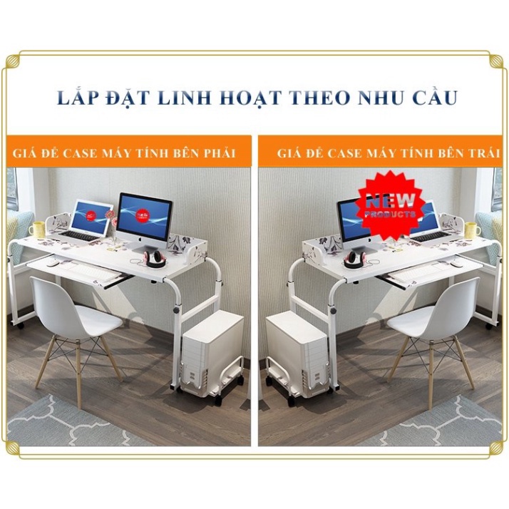 Bàn làm việc,Bàn học di động nâng hạ cao thấp có ngăn kéo mặt gỗ cao cấp khung thép chịu lực,kích thước 120*45cm | BigBuy360 - bigbuy360.vn