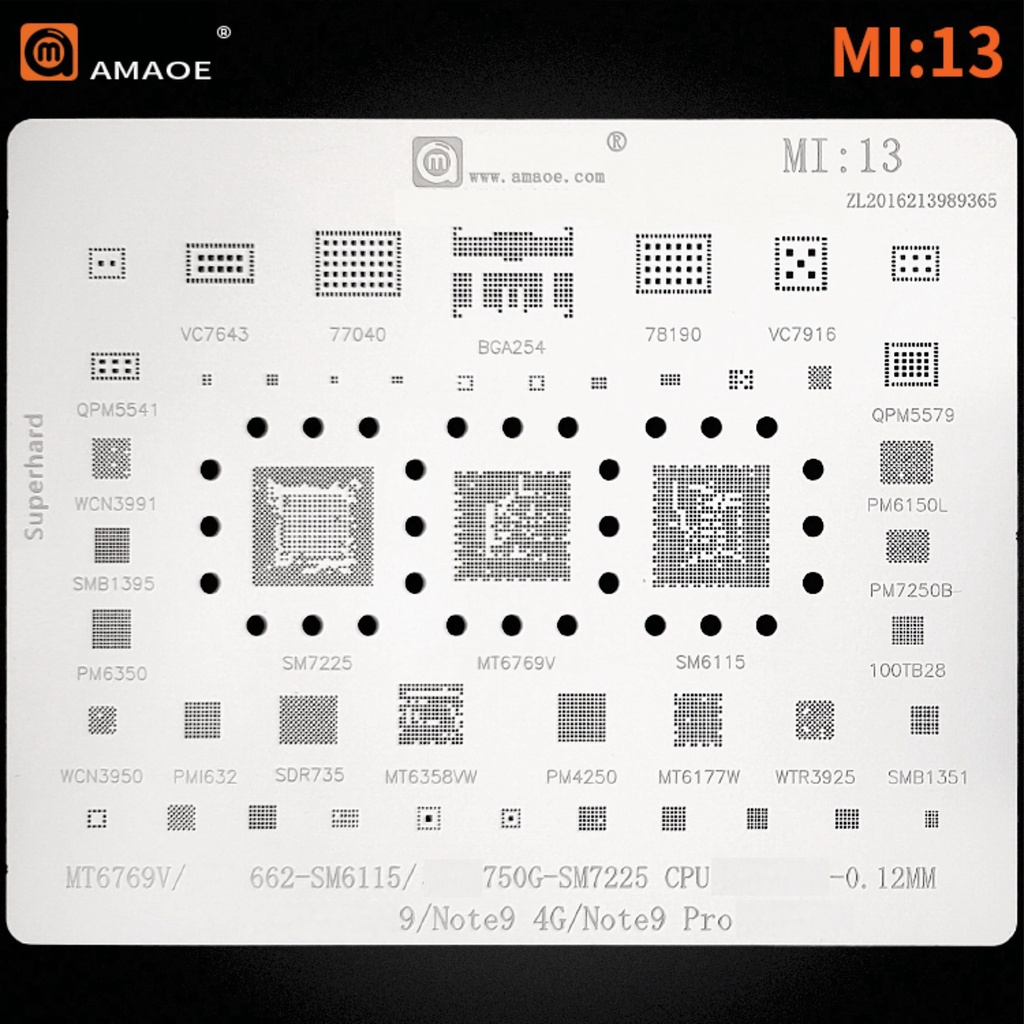 Vỉ làm chân IC Mi:10 đến Mi:19 AMAOE XIAOM l