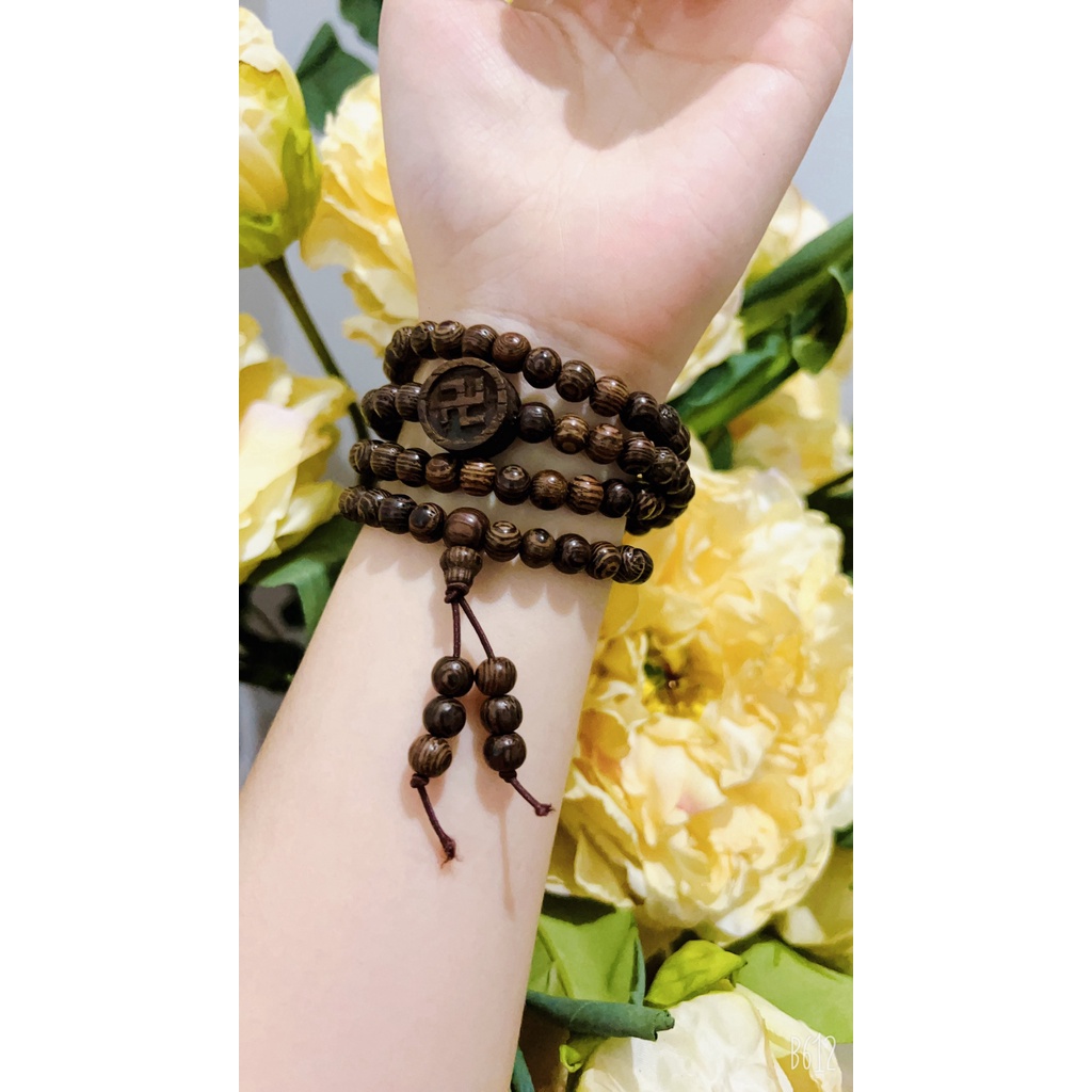 Vòng Tay Trầm Hương, Chuỗi Vòng 108 Hạt Trầm Mix Thần Tài, Hoa Sen 6li nhiều mẫu