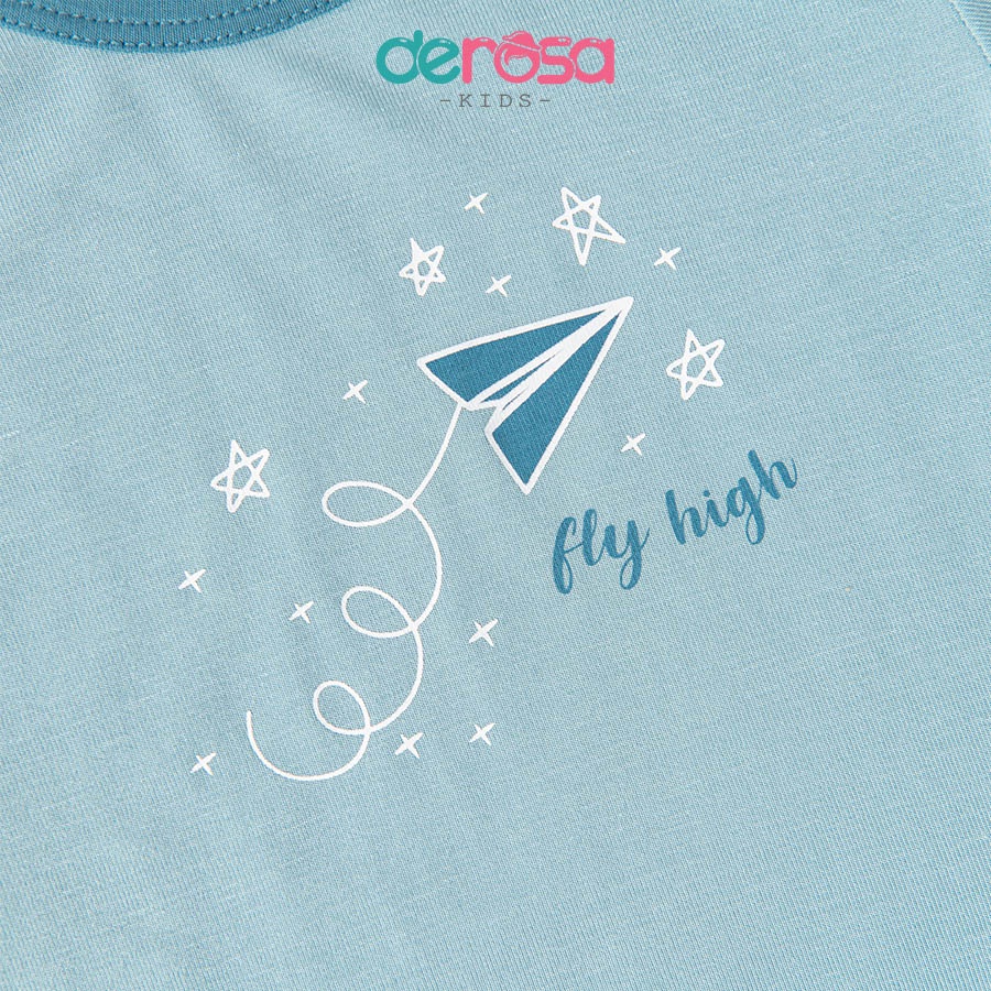 Body tam giác bé trai DEROSA KIDS đồ bộ thun liền thân từ 3 đến 12 tháng ASBB-445B