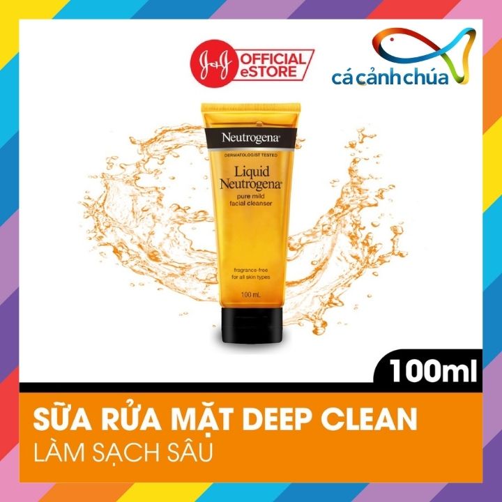 [ Date 02/23 ] Nước Rửa Mặt Neutrogena Liquid Pure Mind Facial Cleaner Dịu Nhẹ Dành Cho Mọi Loại Da 100ml - Thái Lan