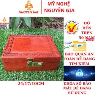 Hộp đựng con dấu doanh nghiệp bằng gỗ Hương