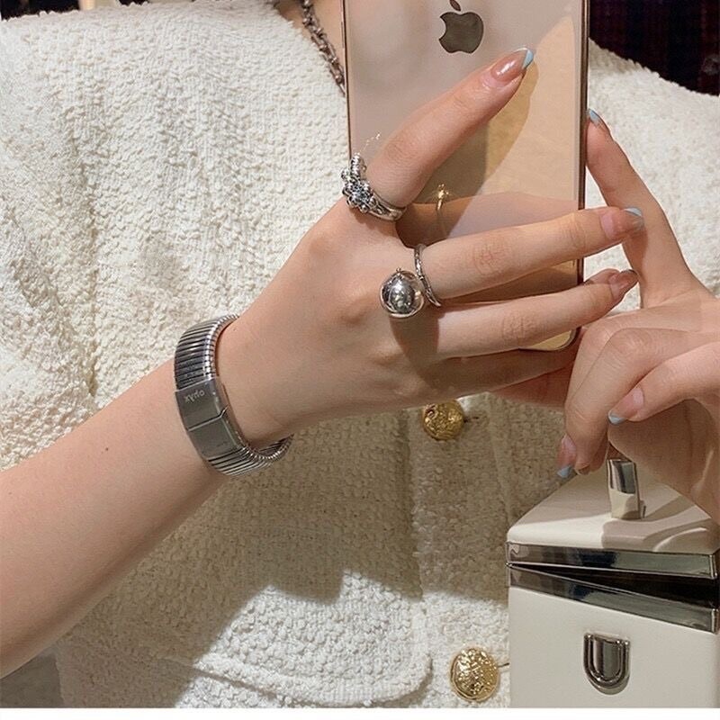 VÒNG TAY THÉP TITAN MÀU BẠC