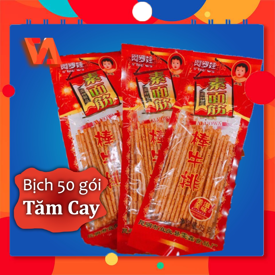 Bịch 50 gói tăm cay tuổi thơ dữ cmn dội