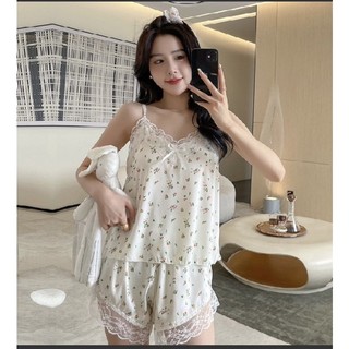 Đồ Bộ, Đồ Ngủ 2 Dây Lụa Phối Ren Cao Cấp