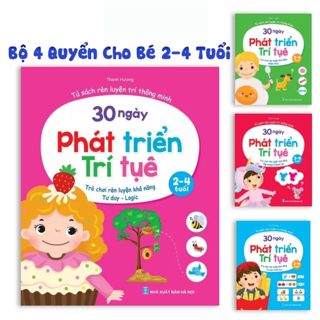 Sách - 30 Ngày Phát Triển Trí Tuệ - Tập Trung và Quan Sát - Dành Cho Trẻ Từ 2 - 4 Tuổi (1 quyển)