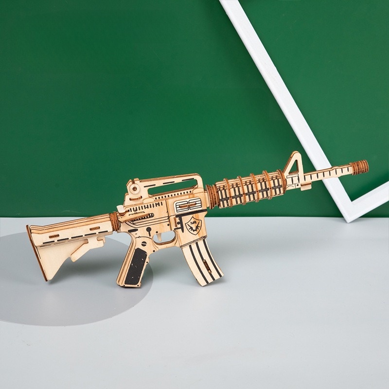 Đồ Chơi Lắp Ráp Gỗ 3D, Súng Lắp Ráp, Xếp Hình 3 Chiều, Đồ Chơi Sáng Tạo Cho Trẻ