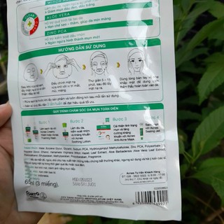 [thanh lý HSD 10/2023] Mặt nạ Acnes dành cho da dầu và mụn (3 Miếng/Gói)