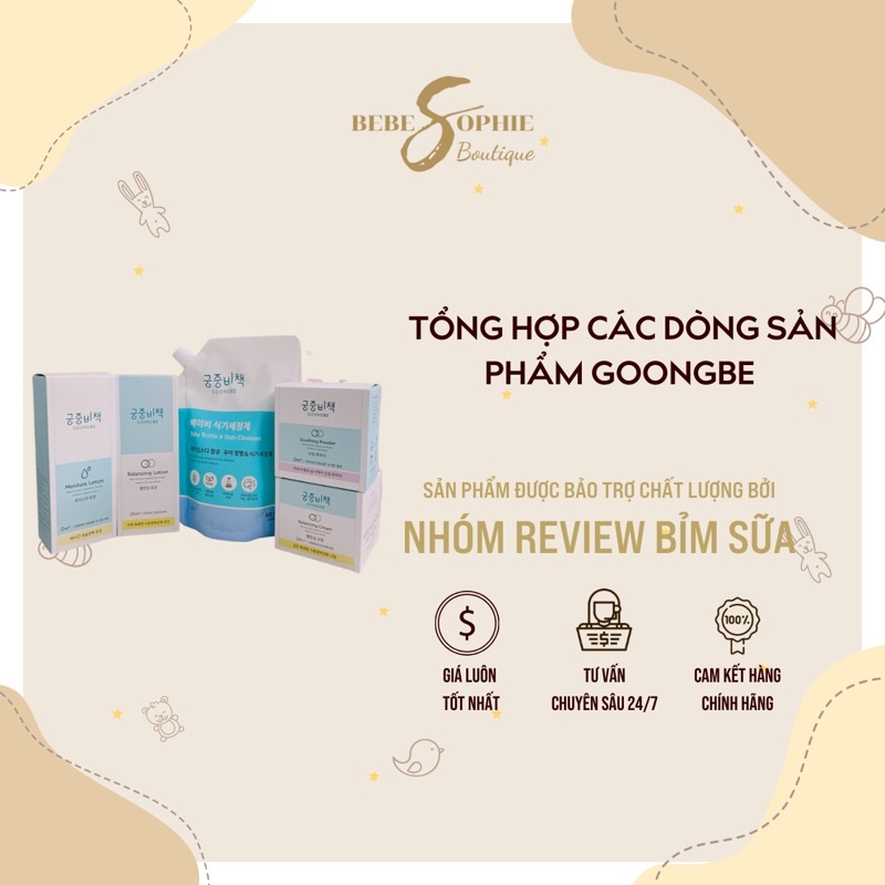 TỔNG HỢP GOONGBE CÁC DÒNG CHO BÉ TỪ 0M - FACE LOTION - MOISTURE LOTION - MOISTURE CREAM - SỮA TẮM GỘI
