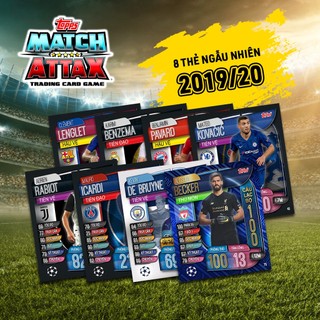 Gói 8 Thẻ Cầu Thủ In Match Attax 2019-20 Ngẫu Nhiên