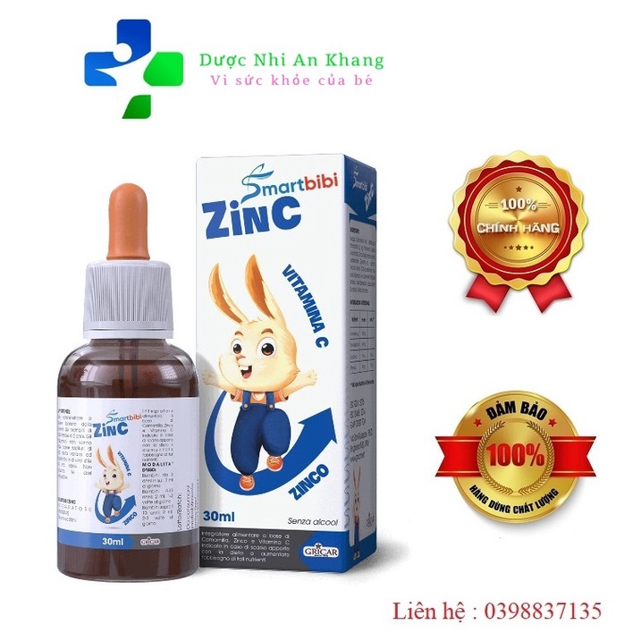 SMARTBIBI ZINC - BỔ SUNG KẼM, VITAMIN C, CẢI THIỆN BIẾNG ĂN CHẬM LỚN