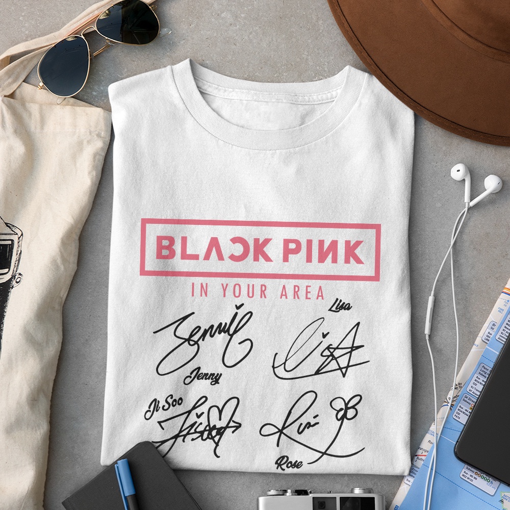 Áo Thun Black Pink Chư Kí Born Pink World Tour V-Blink 100% Cotton P1