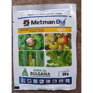 Chế phẩm trừ bệnh hại cây trồng Metman Bul 72 WP