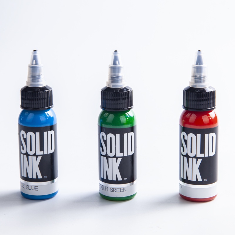 Mực Xăm Hình SOLID 30ml  Mực Chính Hãng USA - Lên Màu Bóng Đẹp- Siêu chất.