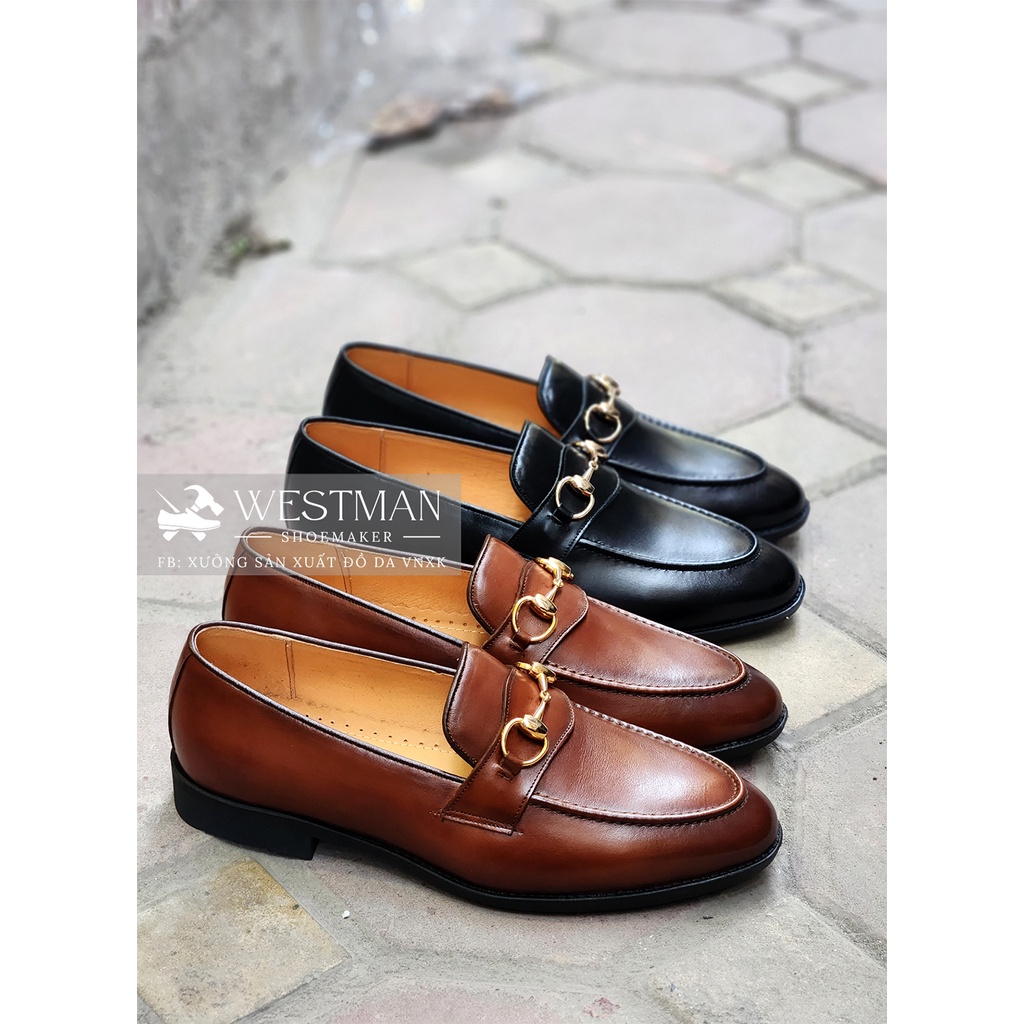Giày Lười Nam Da thật Horsebit Loafer W0004-DS