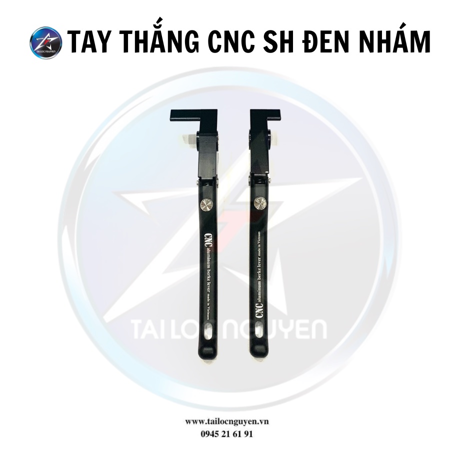 CẶP TAY THẮNG CNC GẮN CHO XE SH ĐEN NHÁM