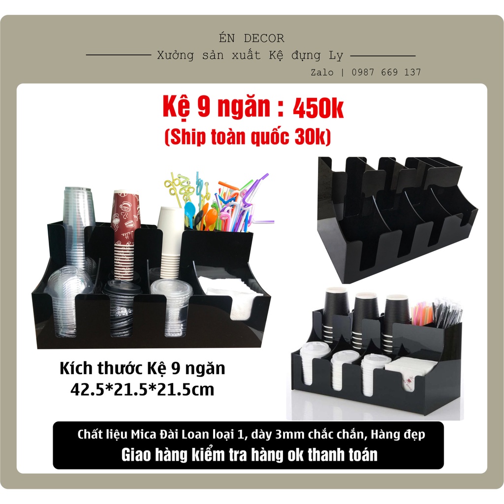 Kệ để ly nhựa, ly giấy quán cafe trà sữa- Chuyên sỉ  fb Xưởng móc khoá Én decor