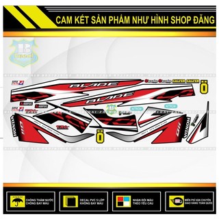 TEM RỜI WAVE BLADE 110 CHẾ MẪU ZIN ĐỎ ĐEN