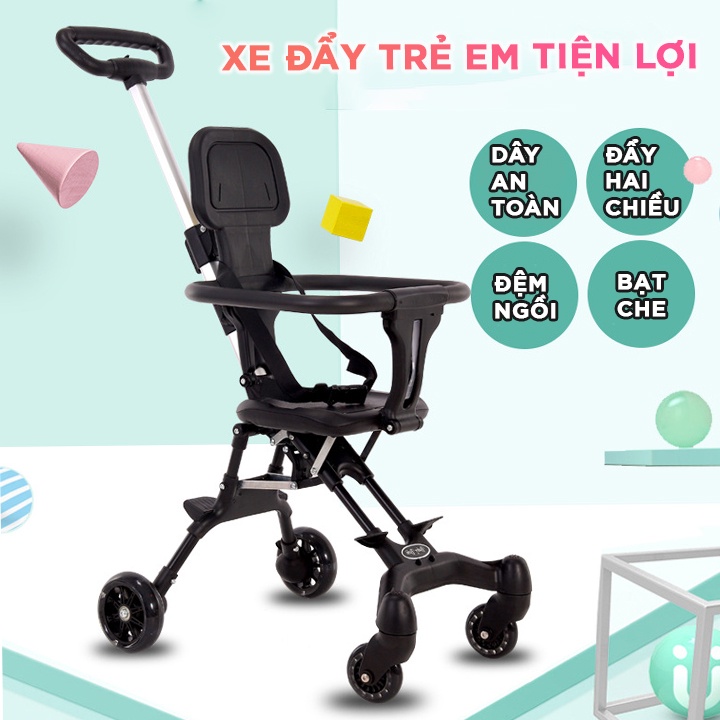 Xe nôi gấp gọn tiện dụng,Xe đẩy cho bé, Xe đẩy gấp gọn em bé đi du lịch siêu gọn nhẹ