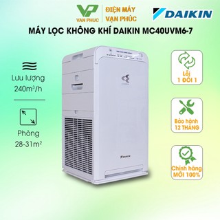 Máy lọc không khí daikin mc40uvm6-7 - chính hãng bh-12 tháng