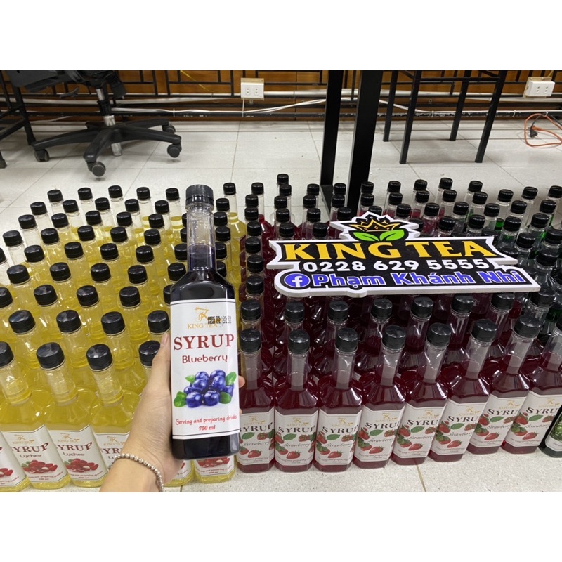 Siro Việt Quất KINGTEA.XT(chai nhựa)- Chai 800ml