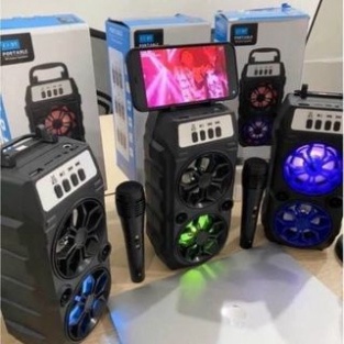 Loa karaoke bluetooth PTH-2311/2322 công suất cao với âm thanh chuẩn,Loa kéo mini phiên bản mới có đèn led tặng mic hát