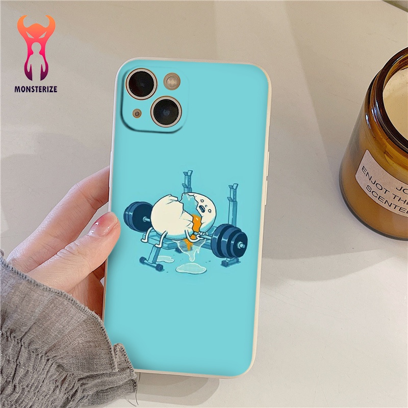 Ốp lưng iphone cạnh vuông trứng gà đẩy tạ 6/6splus/7/7plus/8/8plus/x/xr/xs/11/12/13/pro/max/plus/pro