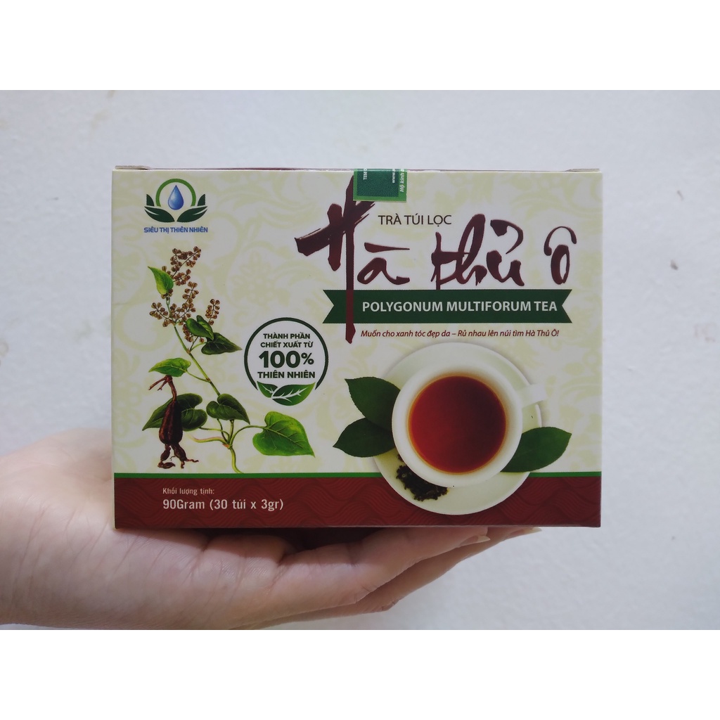 Trà Hà Thủ Ô hộp 30 Túi Lọc x 3Gram Siêu Thị Thiên Nhiên